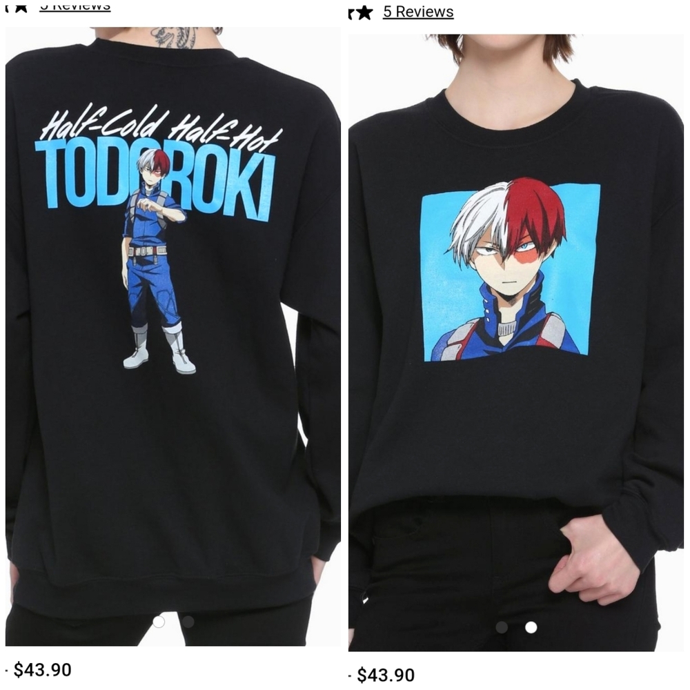 My Hero Academia Todoroki Women's Sweatshirt size 2XL
